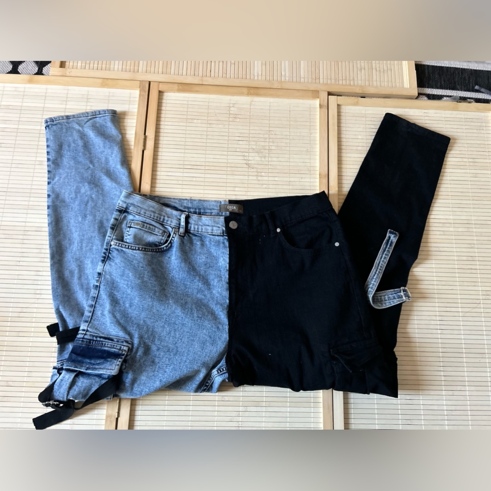 CECA UTILITY CARGO JEANS ZIPPER BLACK/BLUE
Like new condition
Size:40 - Picture 7 of 9